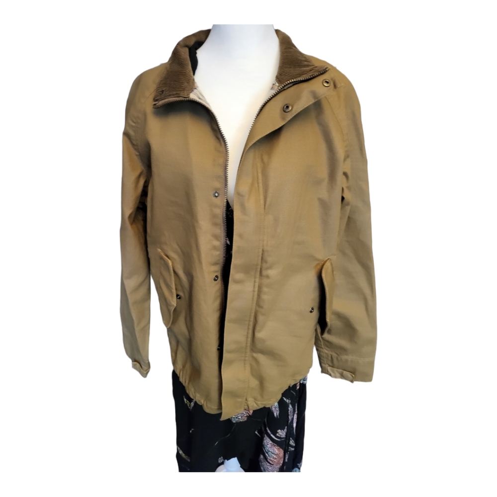 Zara canvas tan jacket NWOT size S
